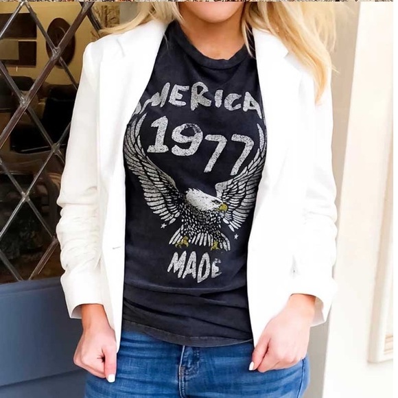 SOLD OUT Black American 1977 Eagle Boho Graphic Tee - Picture 2 of 6